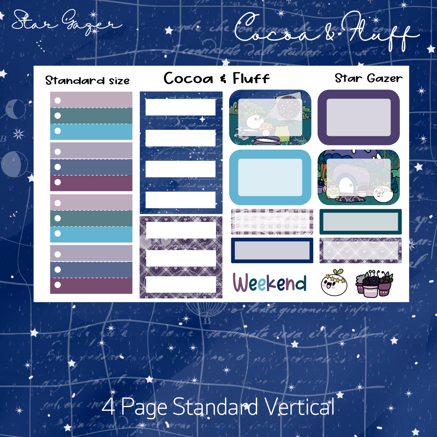 Star Gazer Standard Vertical Weekly Sticker Kit