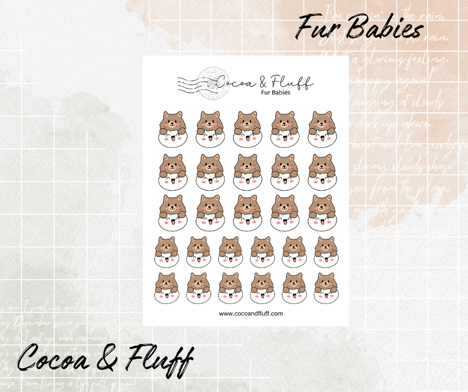Fur Baby Snuggles Planner Icons