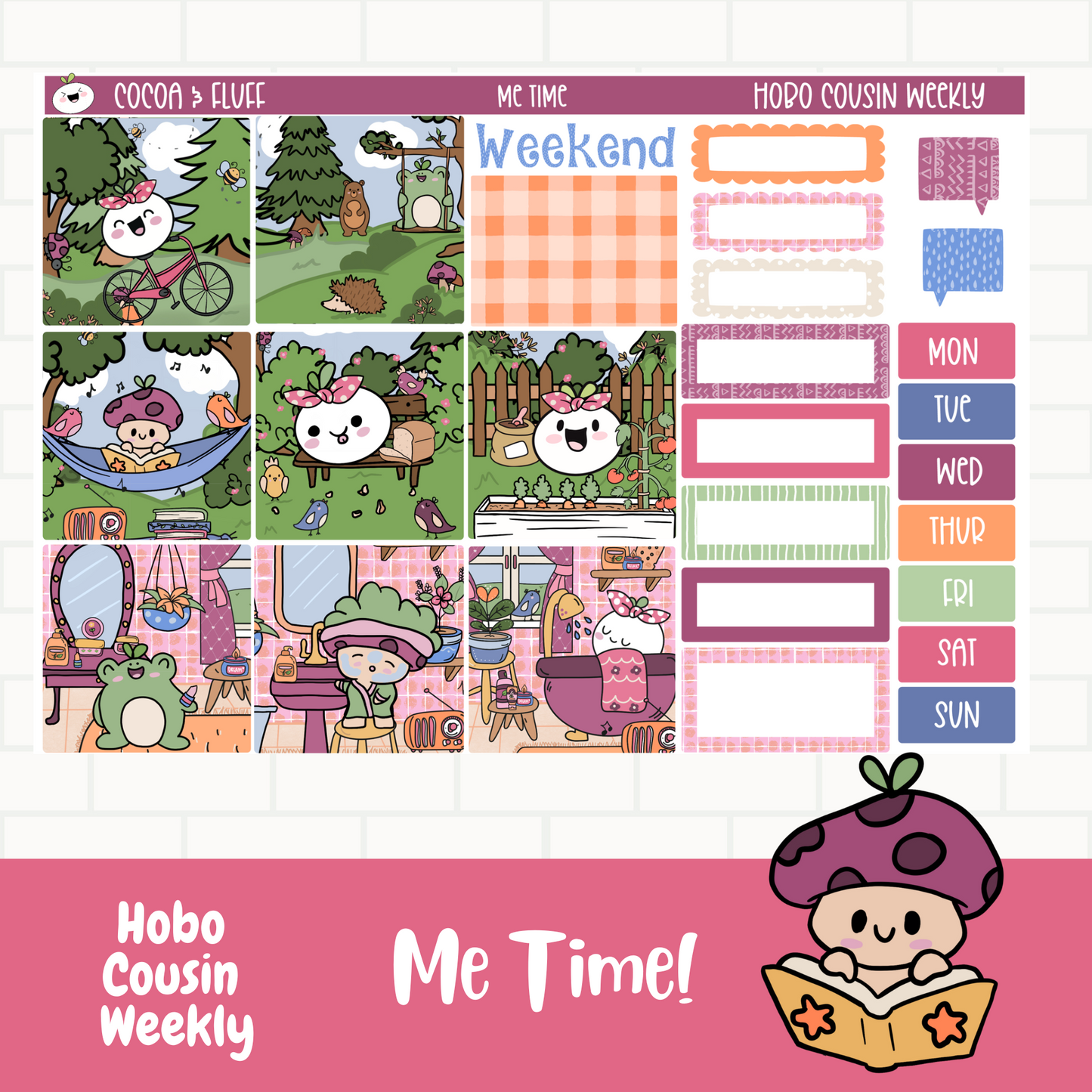 Me Time A5 Weekly Sticker Kit