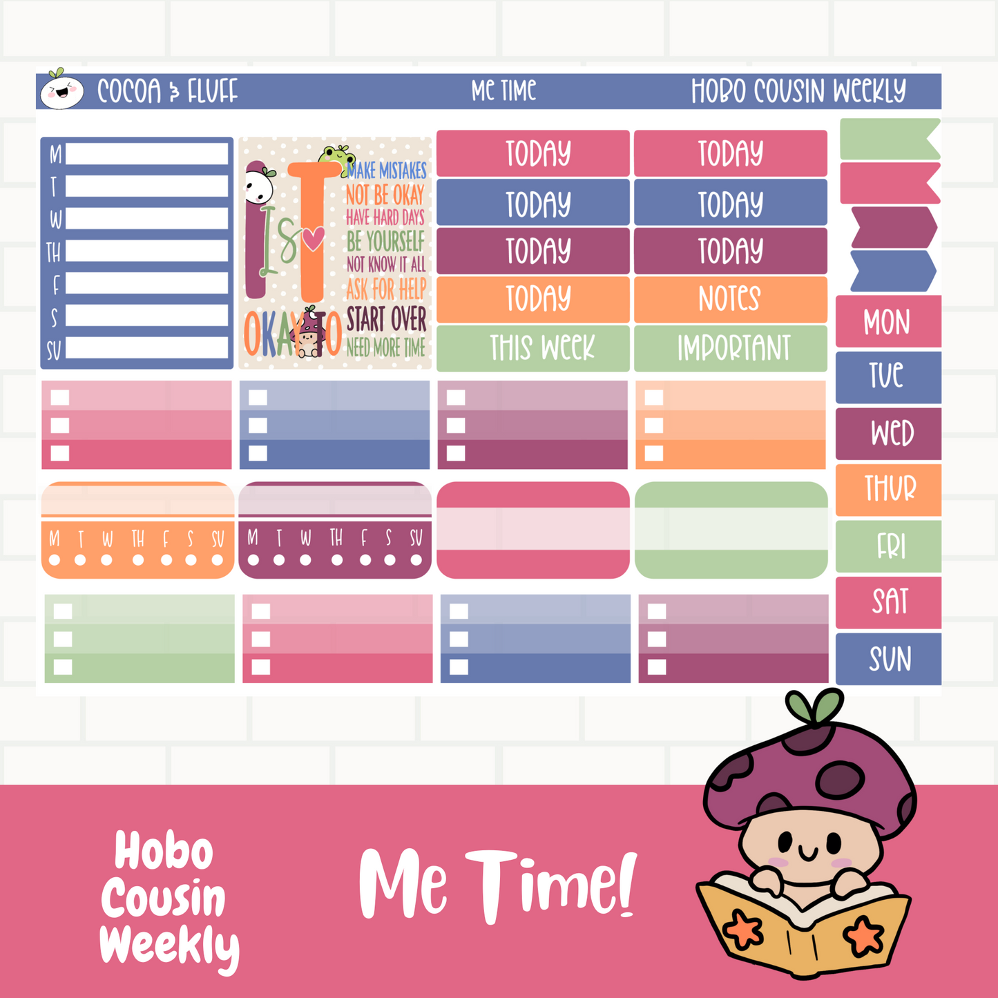 Me Time A5 Weekly Sticker Kit