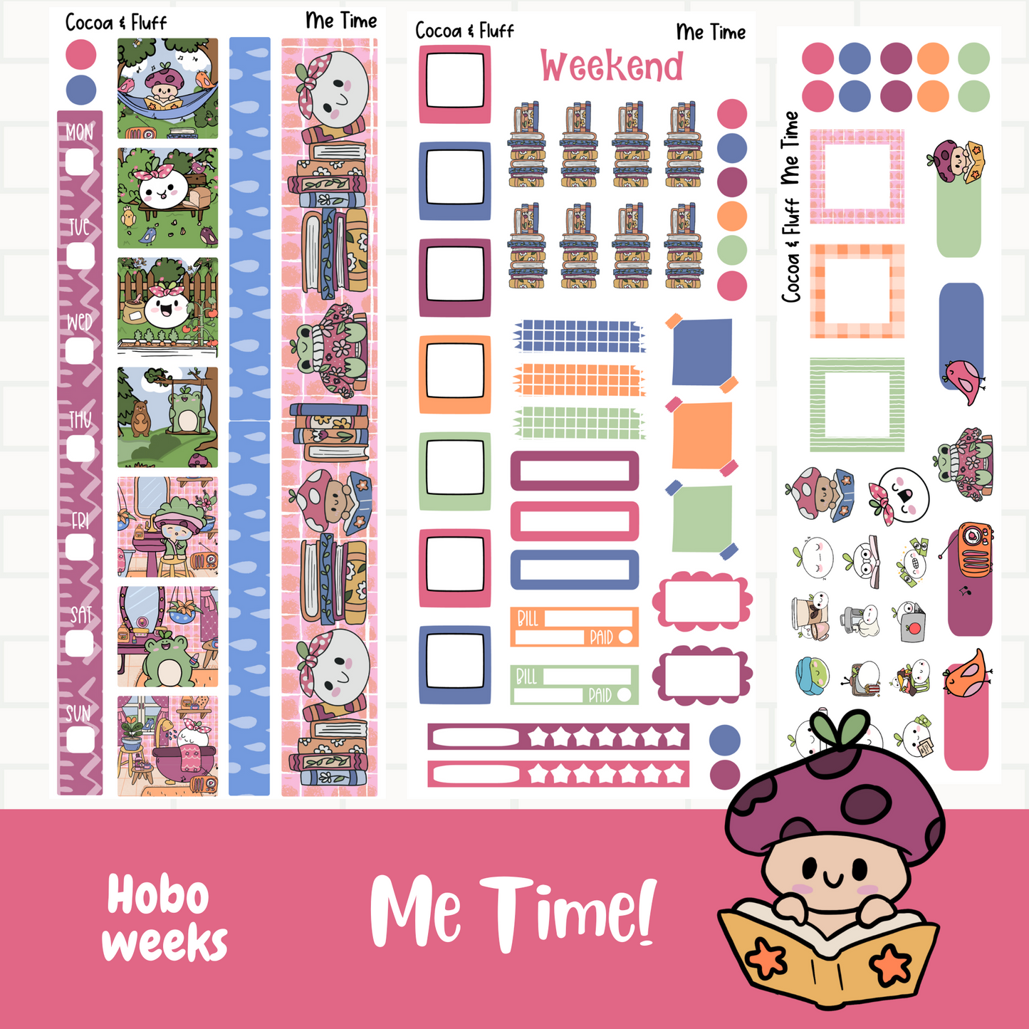 Me Time Weeks Weekly Planner Sticker Kit