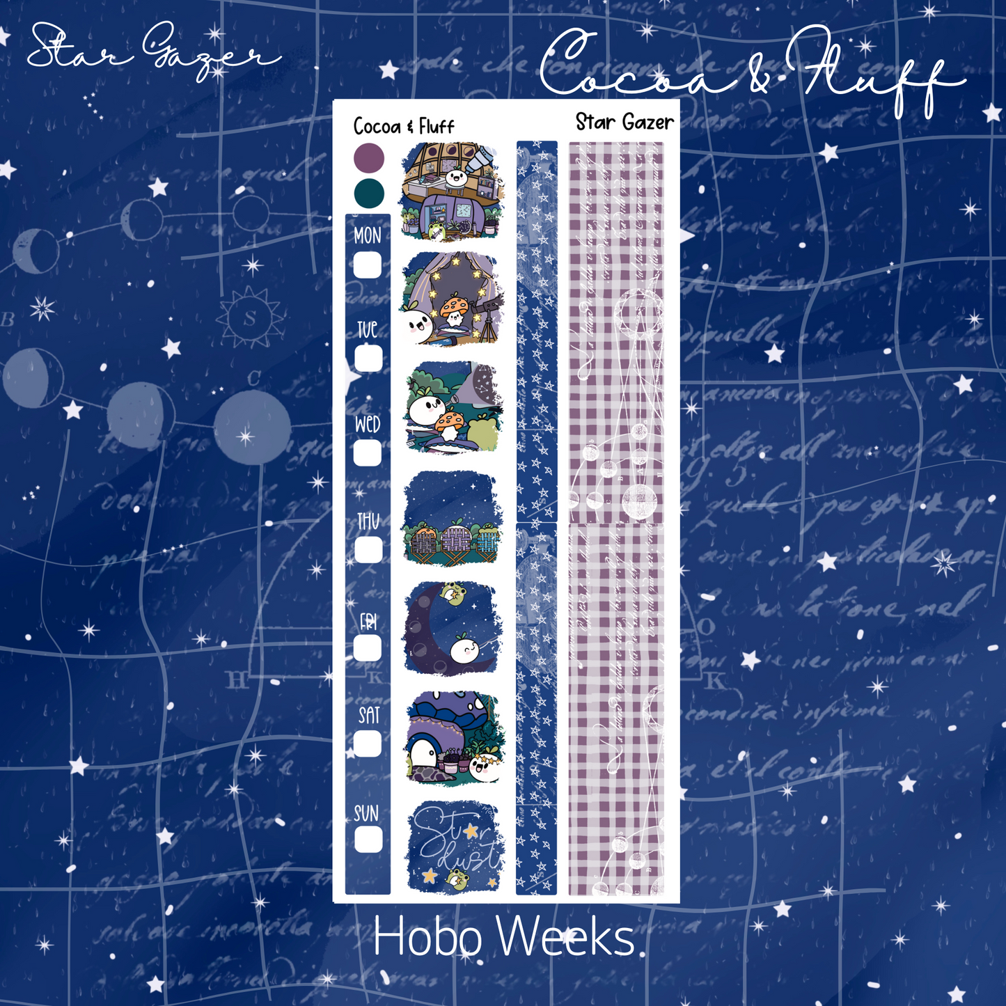 Star Gazer Hobonichi Weeks Weekly Sticker Kit