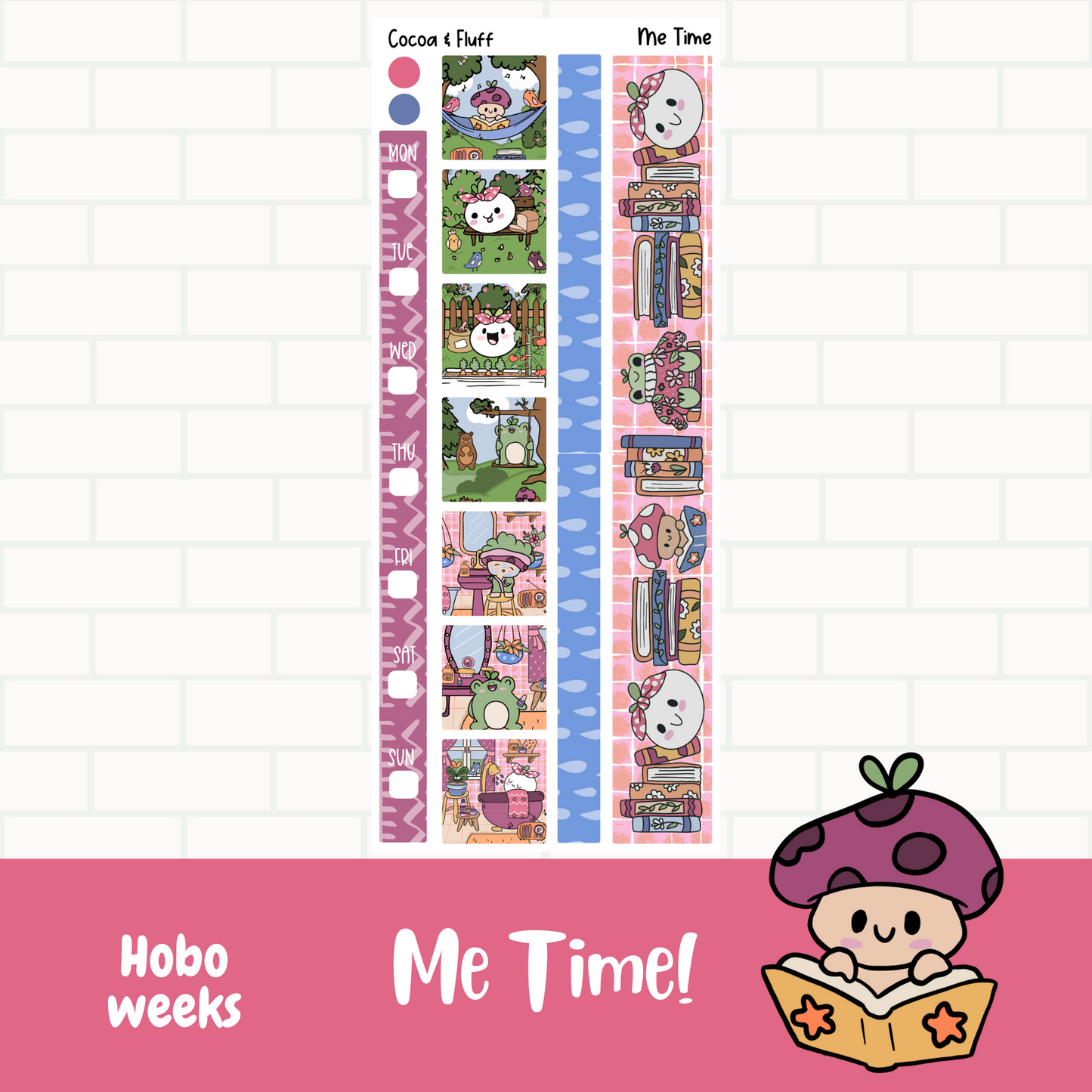 Me Time Weeks Weekly Planner Sticker Kit
