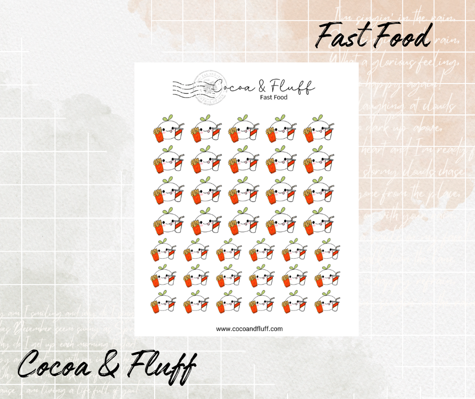 Fast Food Leafy Planner Icons