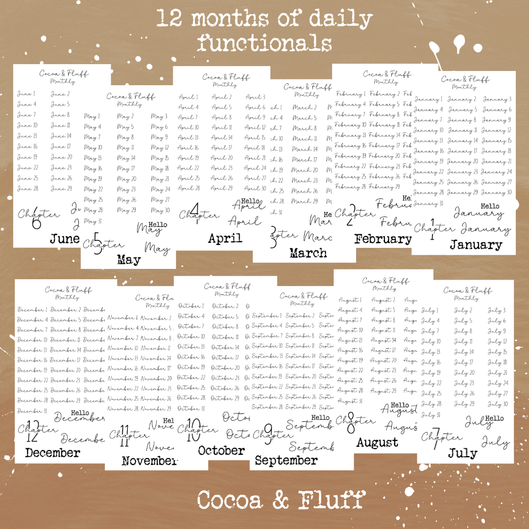 12 Months of Daily's Planner Sticker Bundle