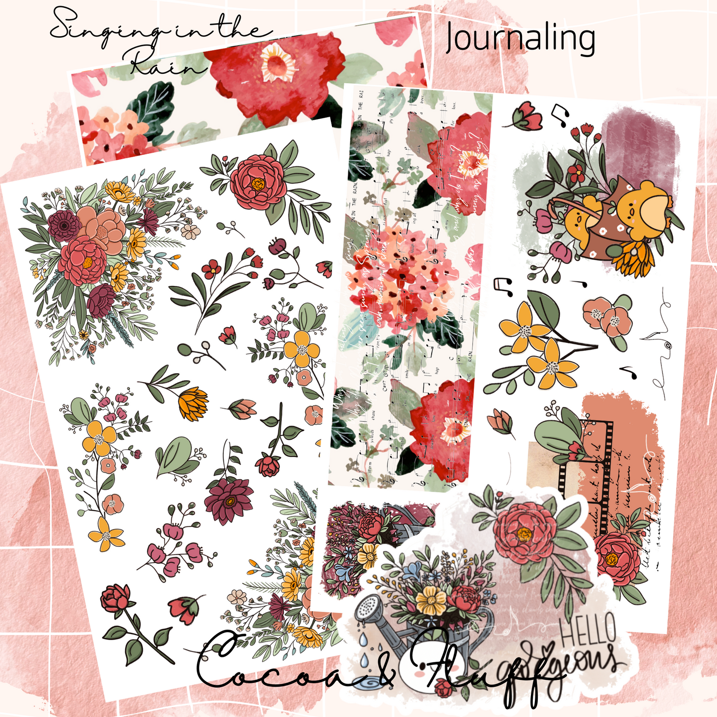 Singing in The Rain Decorative Journaling Bundle