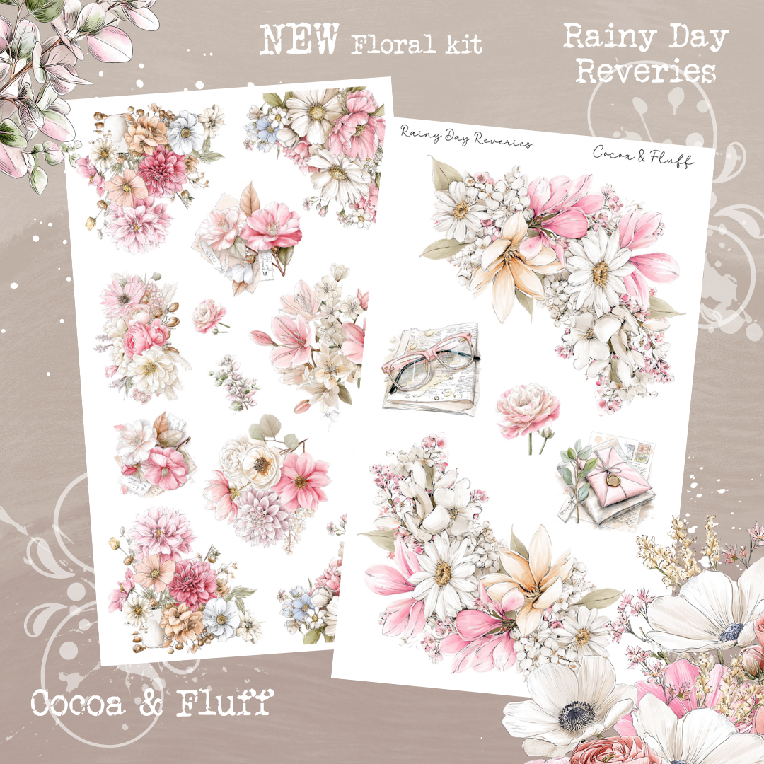 Florals Mini Journaling Kit - Rainy Day Reveries