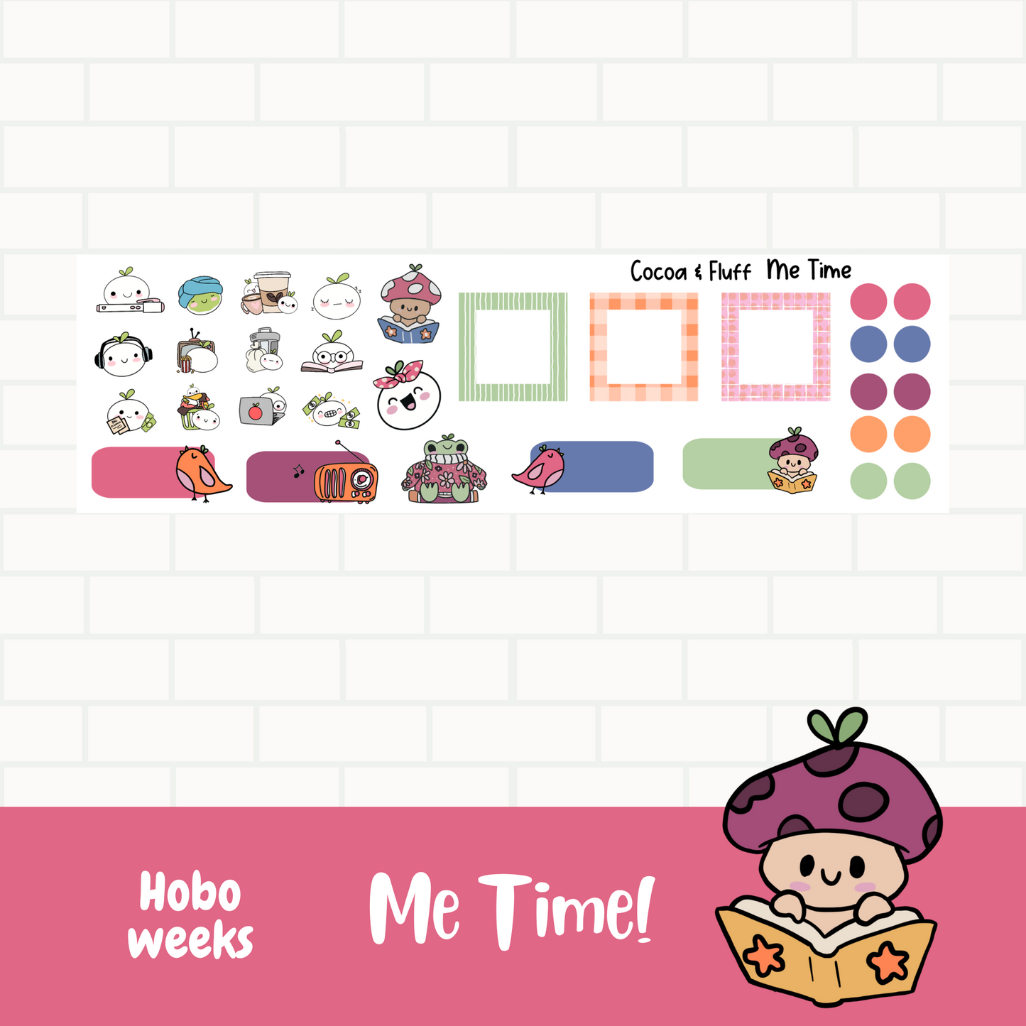 Me Time Weeks Weekly Planner Sticker Kit