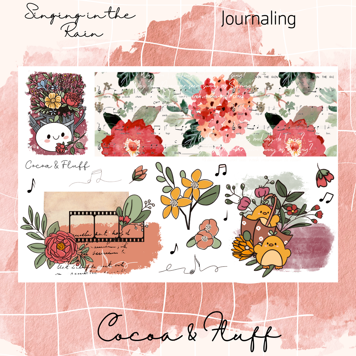 Singing in The Rain Decorative Journaling Bundle