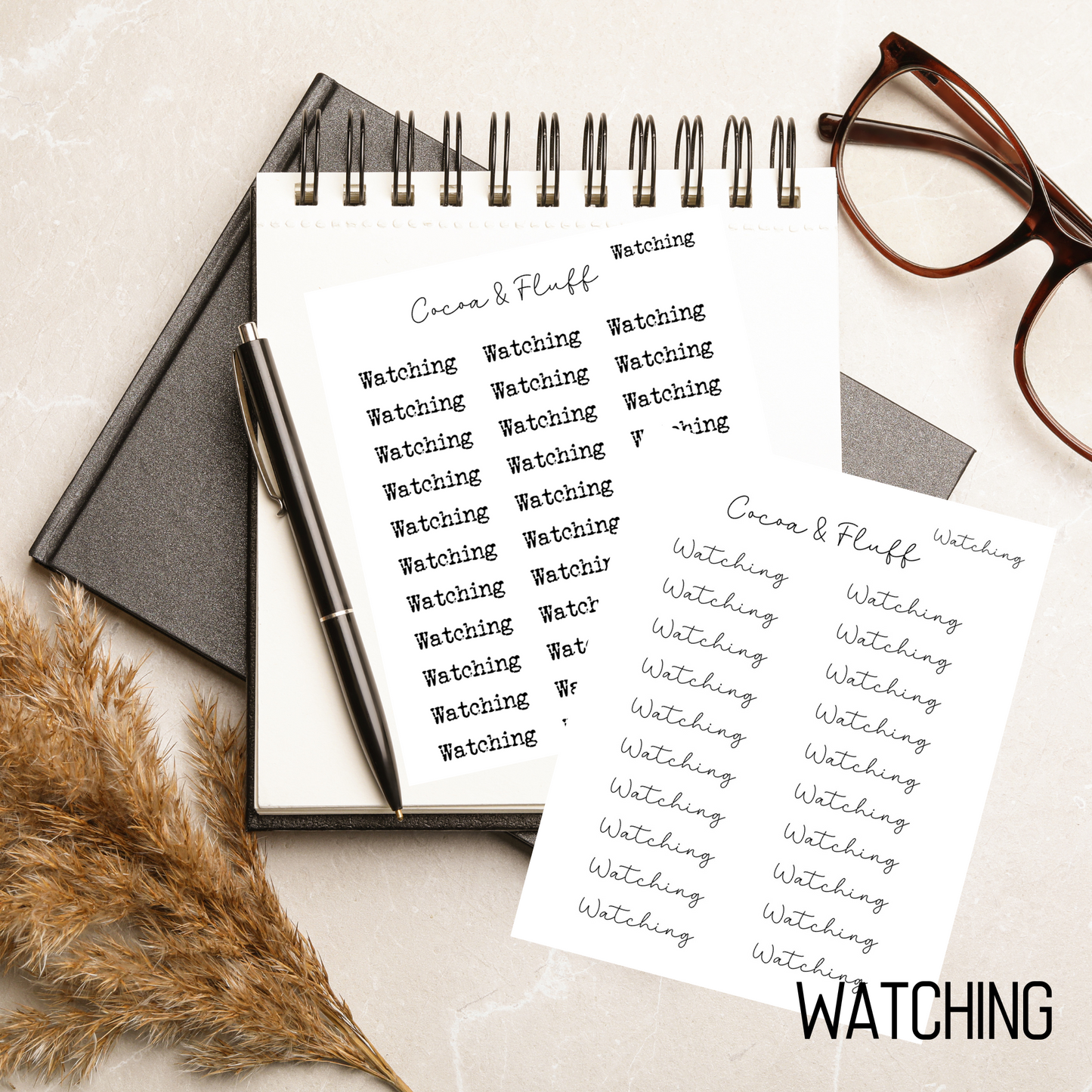 Fancy Fonts Planner Script Stickers