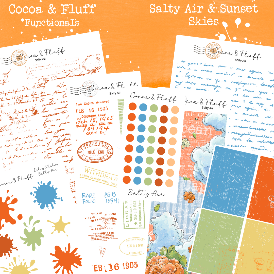 Functional Planner Stickers – Salty Air and Sunset Skies
