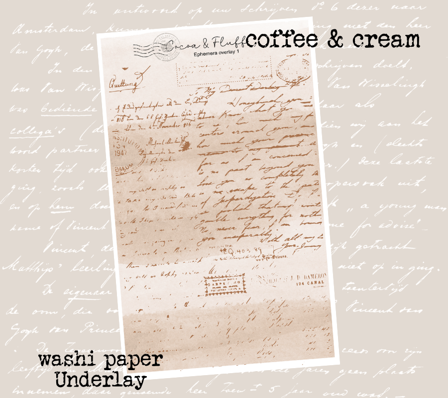 Collage Underlay Stickers for Journals & Planners | Washi Paper | Coffee and Cream color