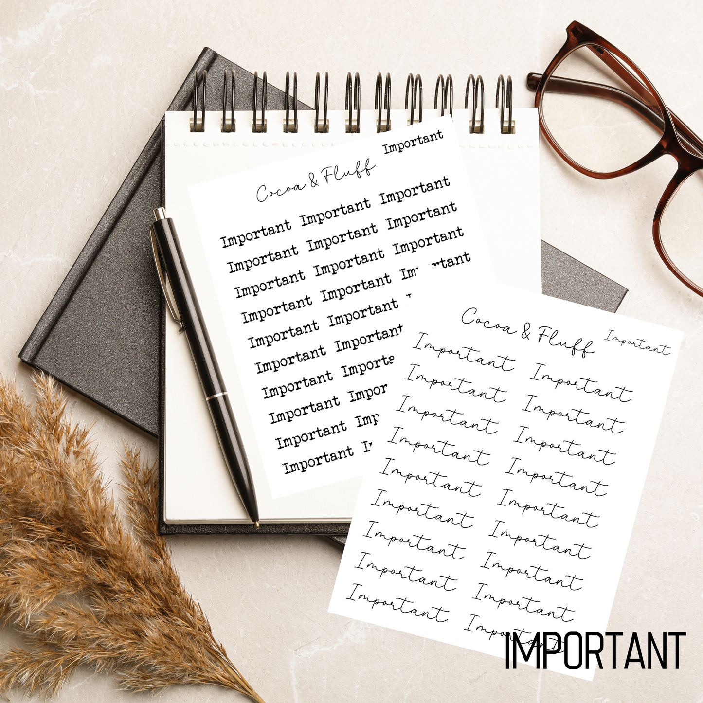 Fancy Fonts Planner Script Stickers