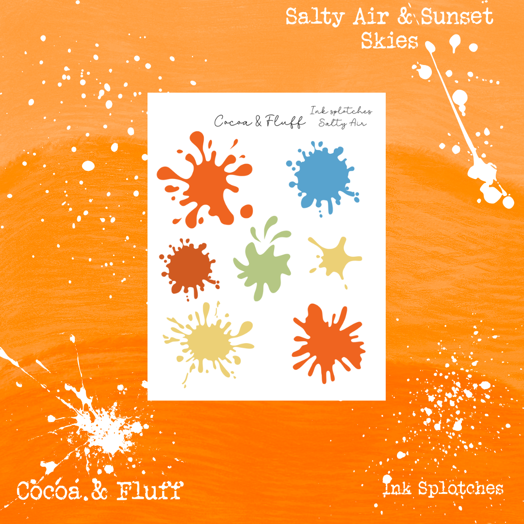 Functional Planner Stickers – Salty Air and Sunset Skies
