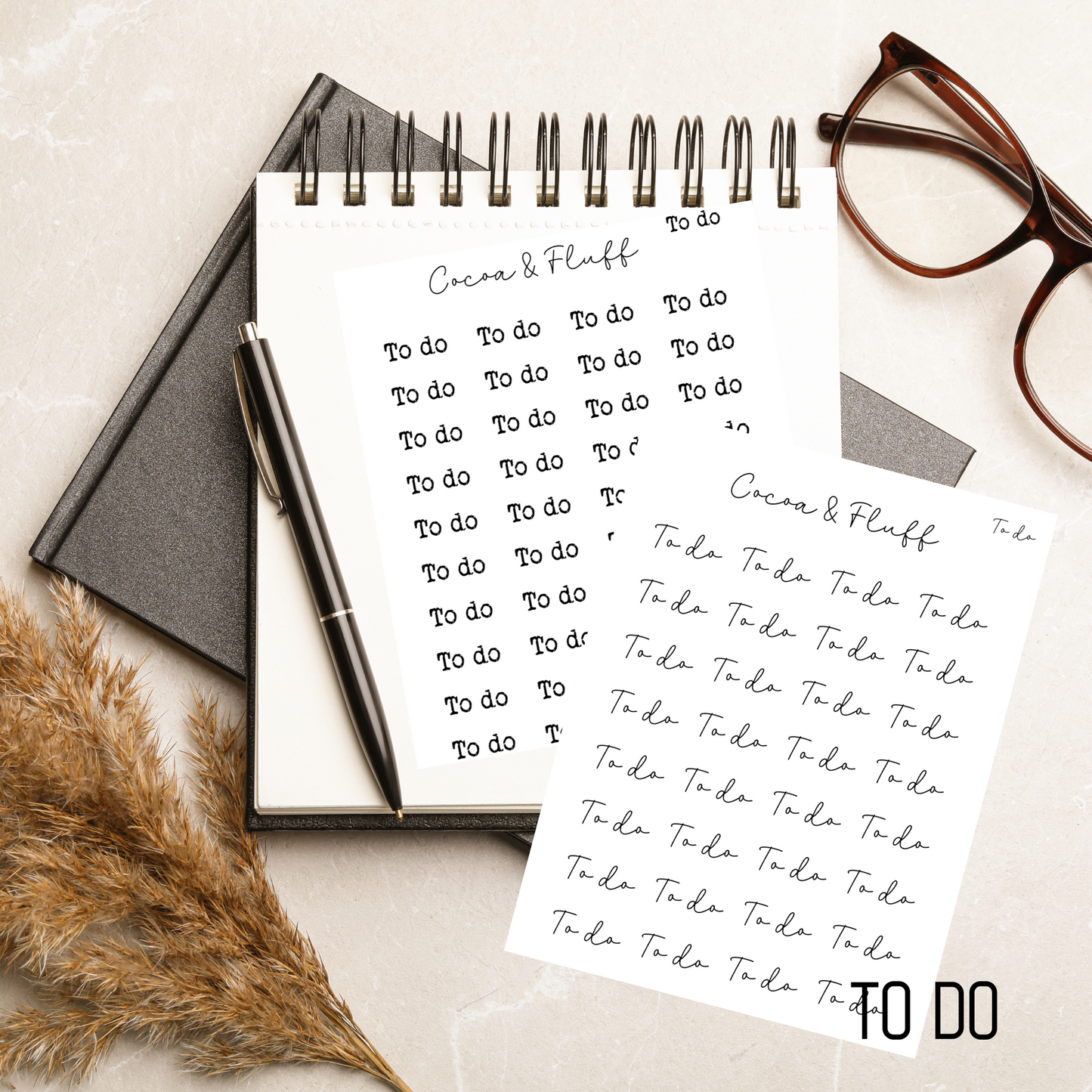 Fancy Fonts Planner Script Stickers