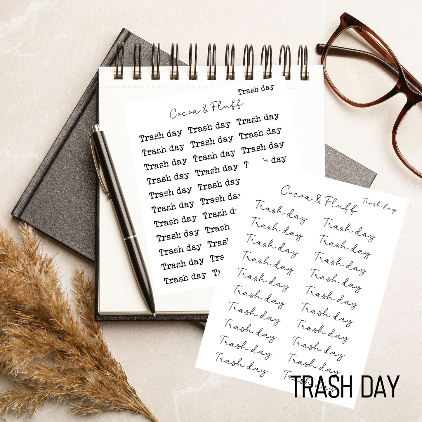 Fancy Fonts Planner Script Stickers
