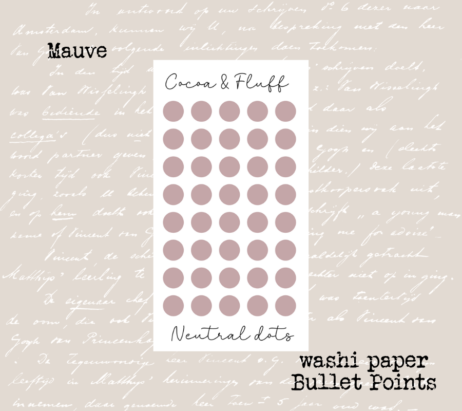 Bullet Point Stickers for Journals & Planners