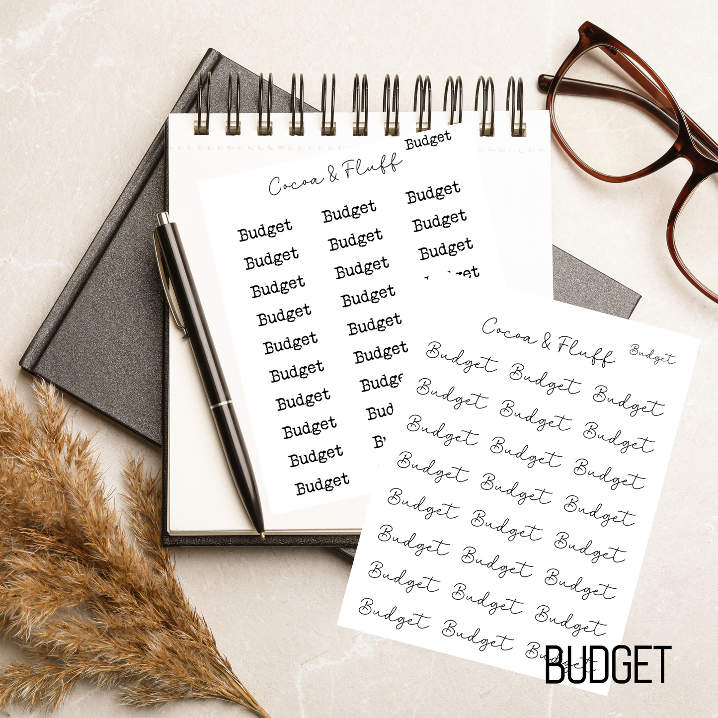 Fancy Fonts Planner Script Stickers
