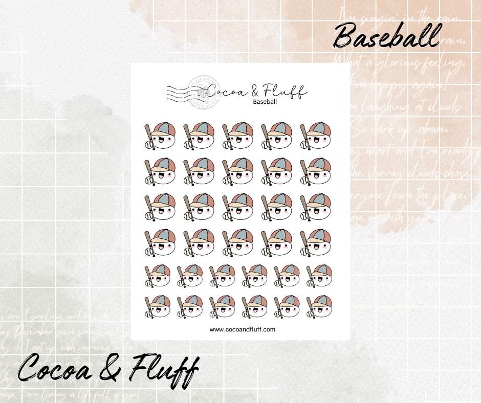 Baseball Leafy Planner Icons