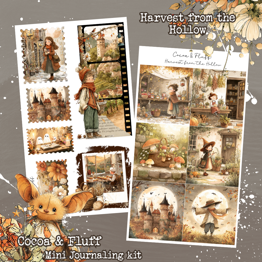 Harvest from the Hollow 6 page Mini Journaling Kit