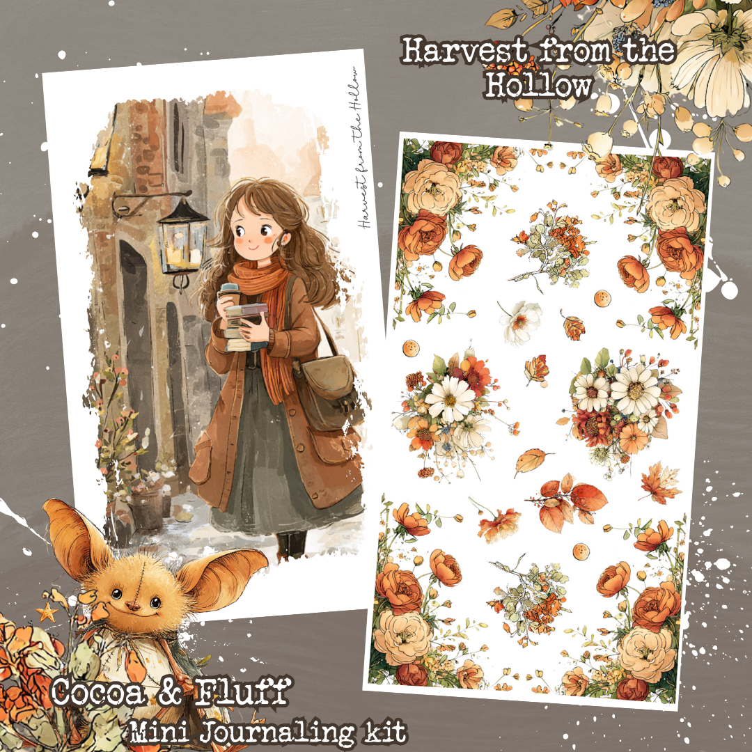 Harvest from the Hollow 6 page Mini Journaling Kit