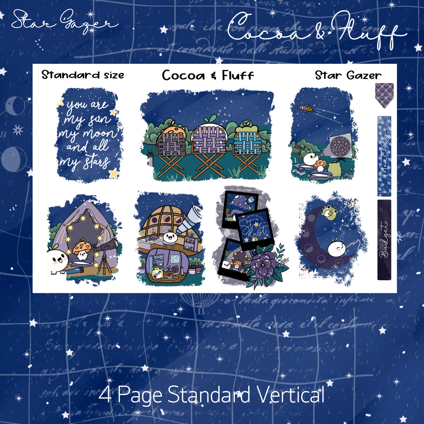Star Gazer Standard Vertical Weekly Sticker Kit