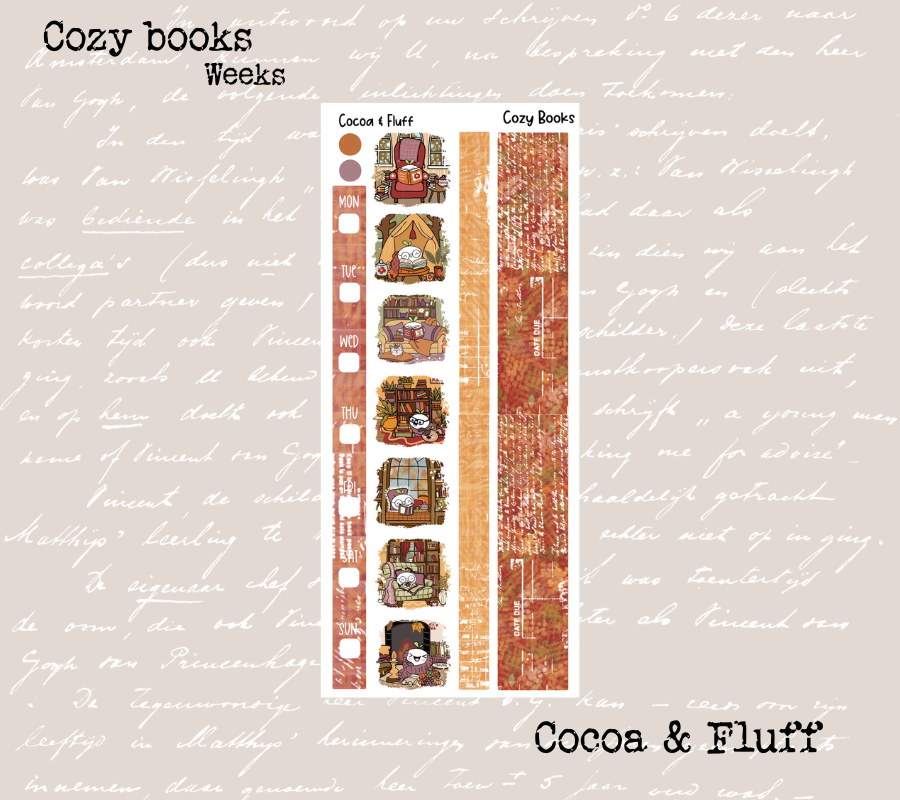 Cozy Books Hobonichi Weeks Weekly Sticker Kit