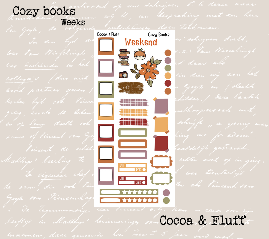 Cozy Books Hobonichi Weeks Weekly Sticker Kit