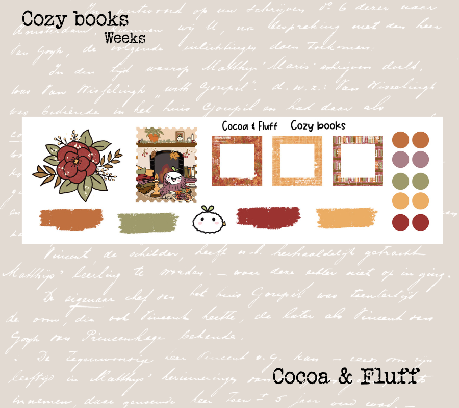 Cozy Books Hobonichi Weeks Weekly Sticker Kit