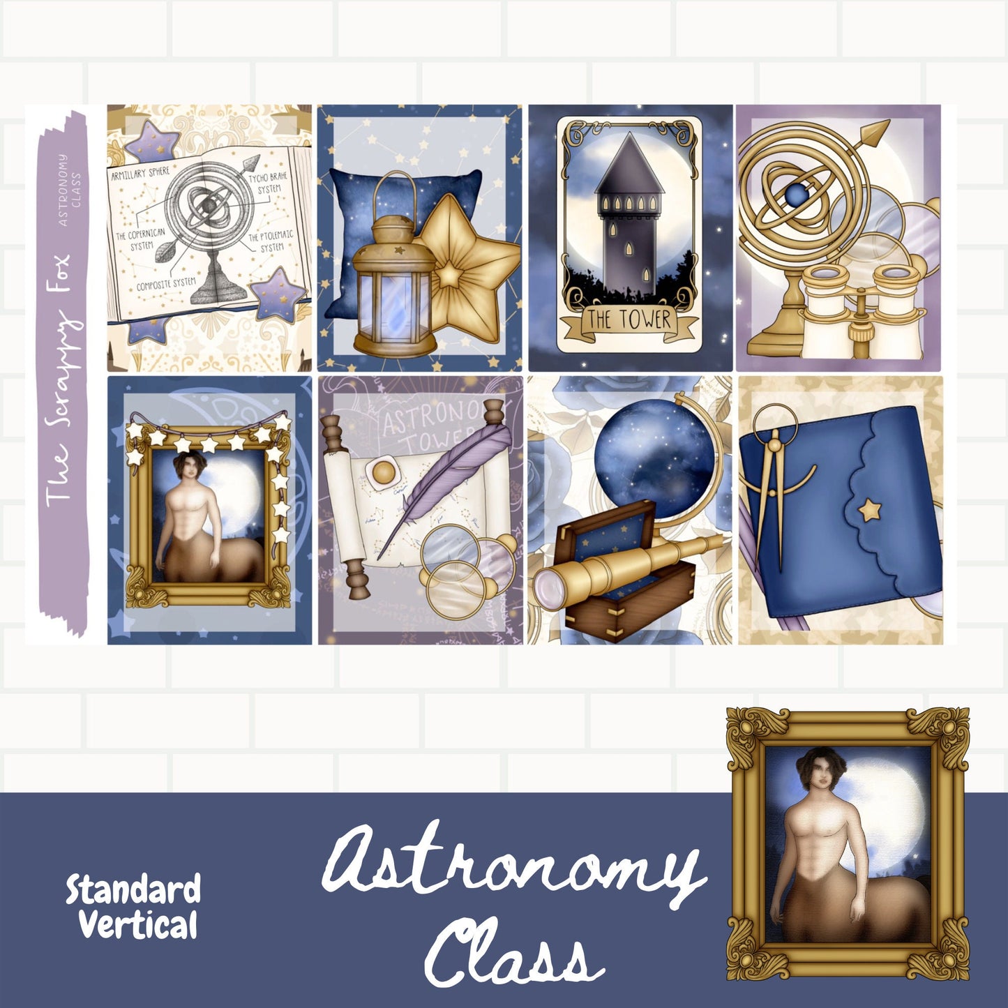 Astronomy Class Standard Vertical Weekly Sticker Kit