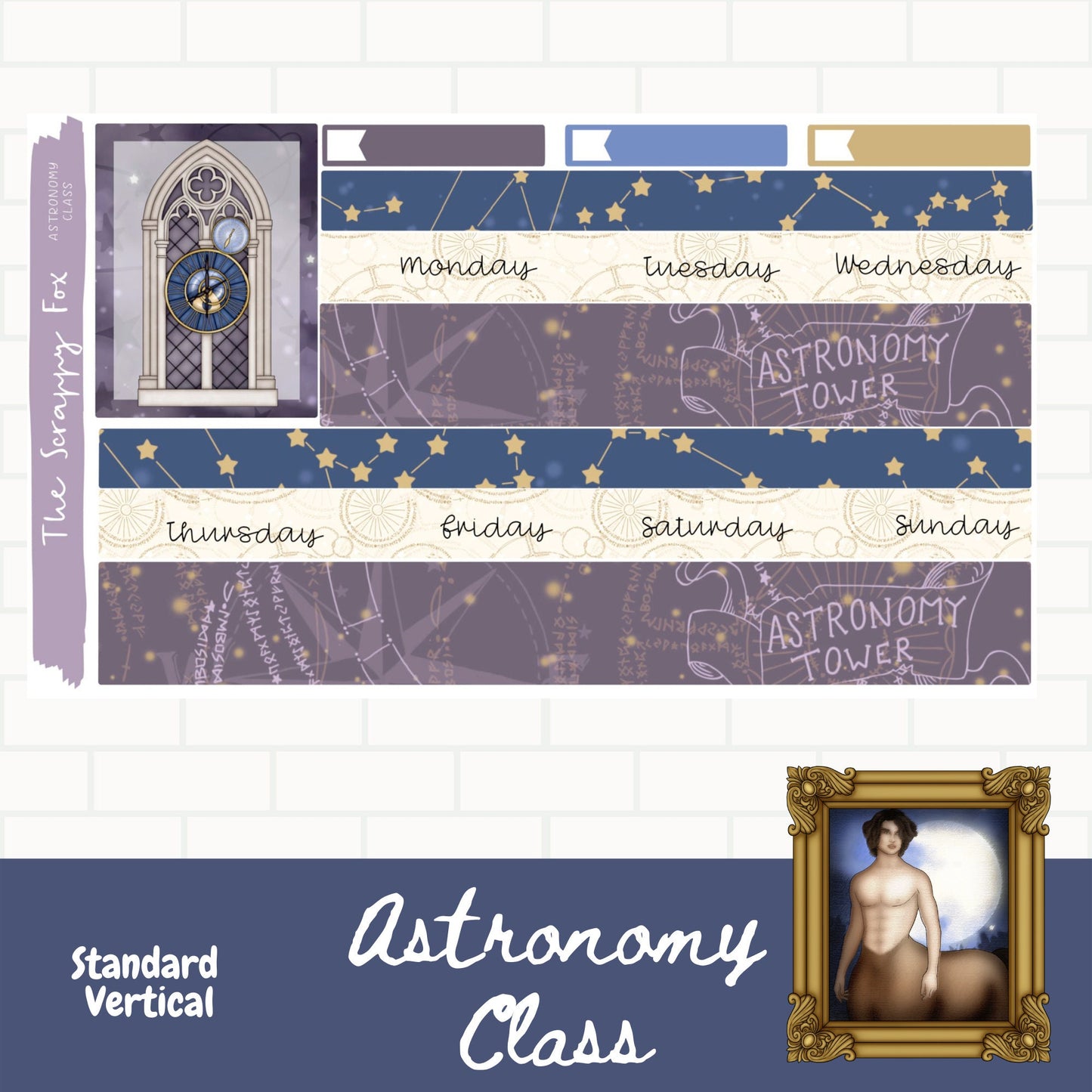 Astronomy Class Standard Vertical Weekly Sticker Kit