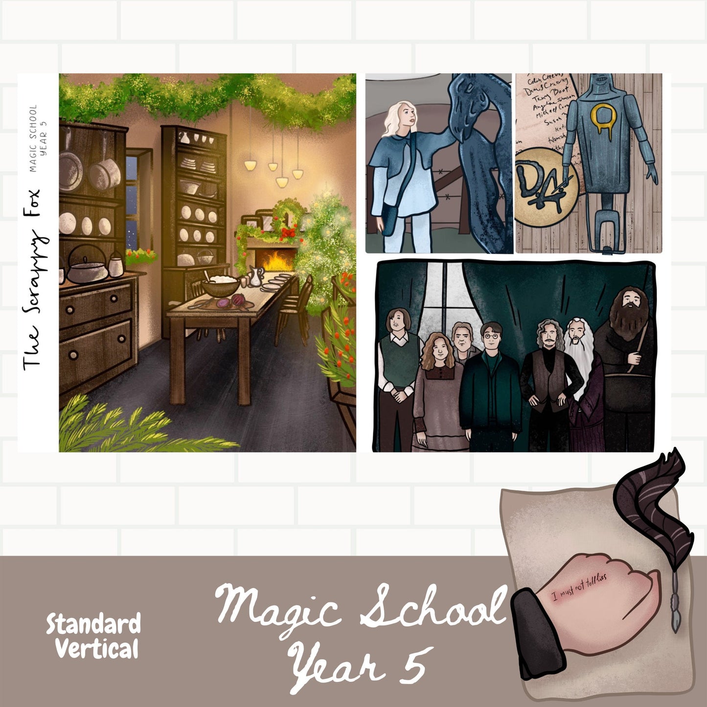 Magic School Year 5 Standard Vertical Weekly Sticker Kit