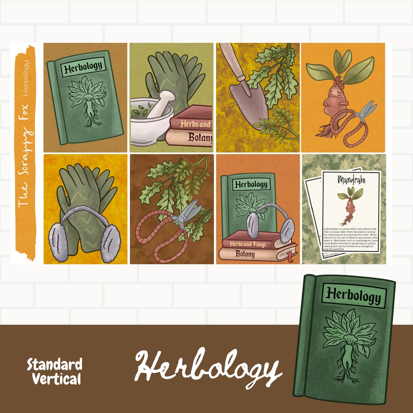 Herbology Standard Vertical Weekly Sticker Kit