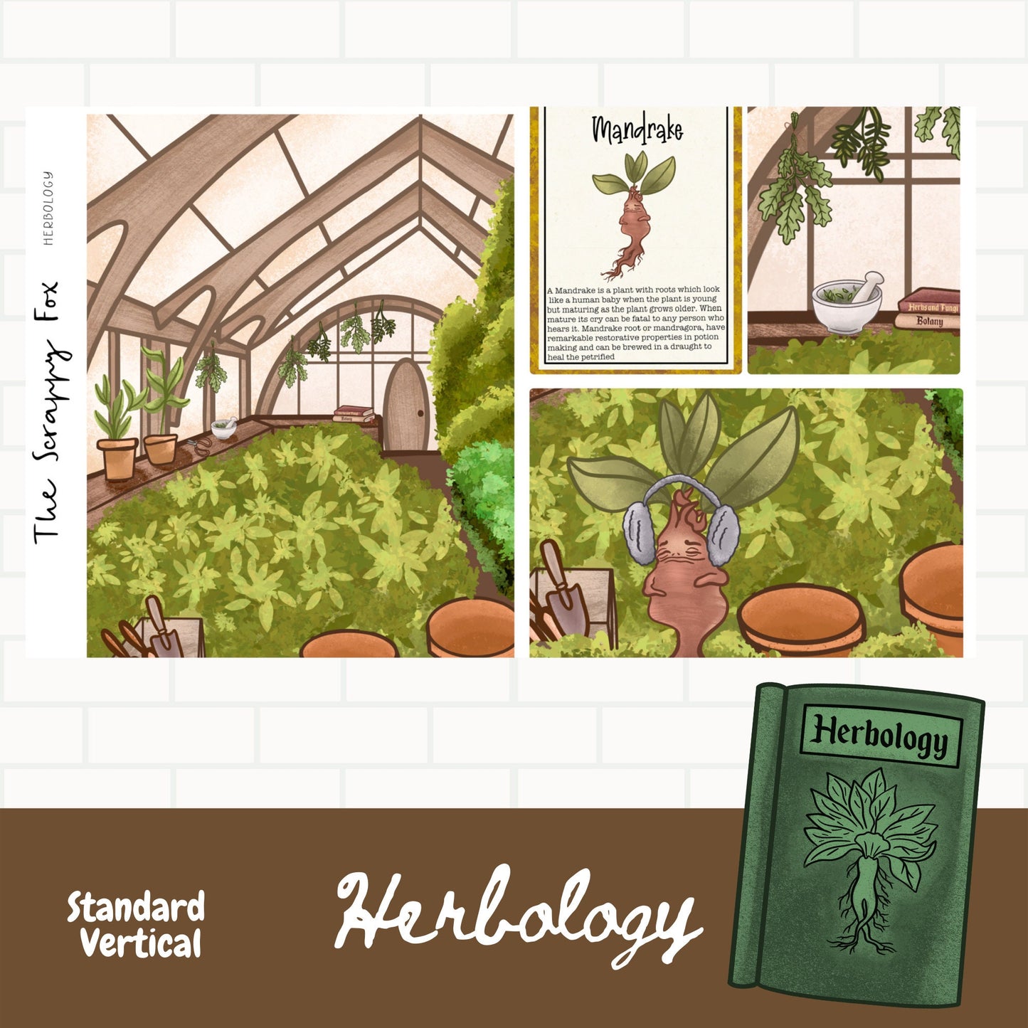 Herbology Standard Vertical Weekly Sticker Kit