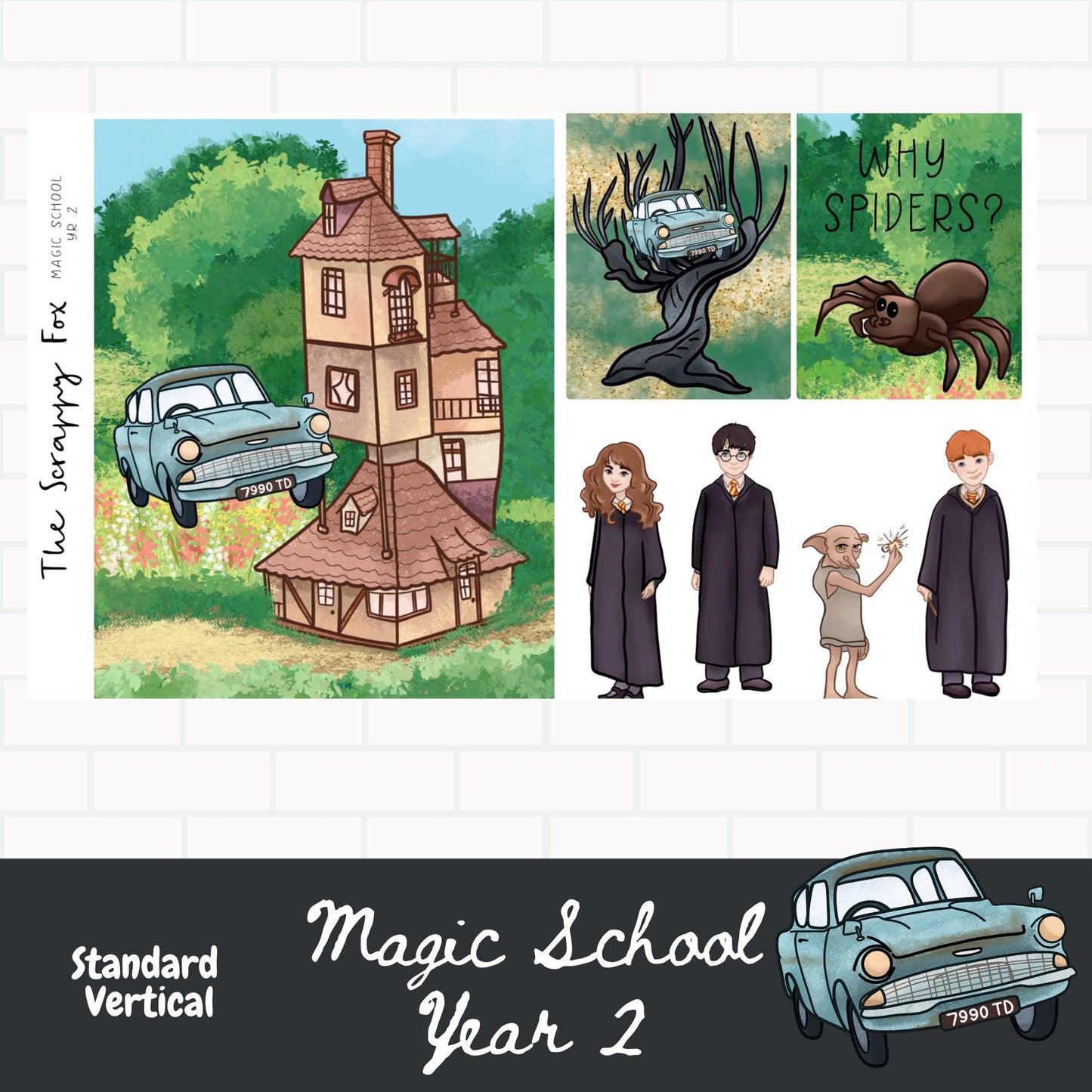 Magic School Yr 2 Standard Vertical Weekly Sticker Kit