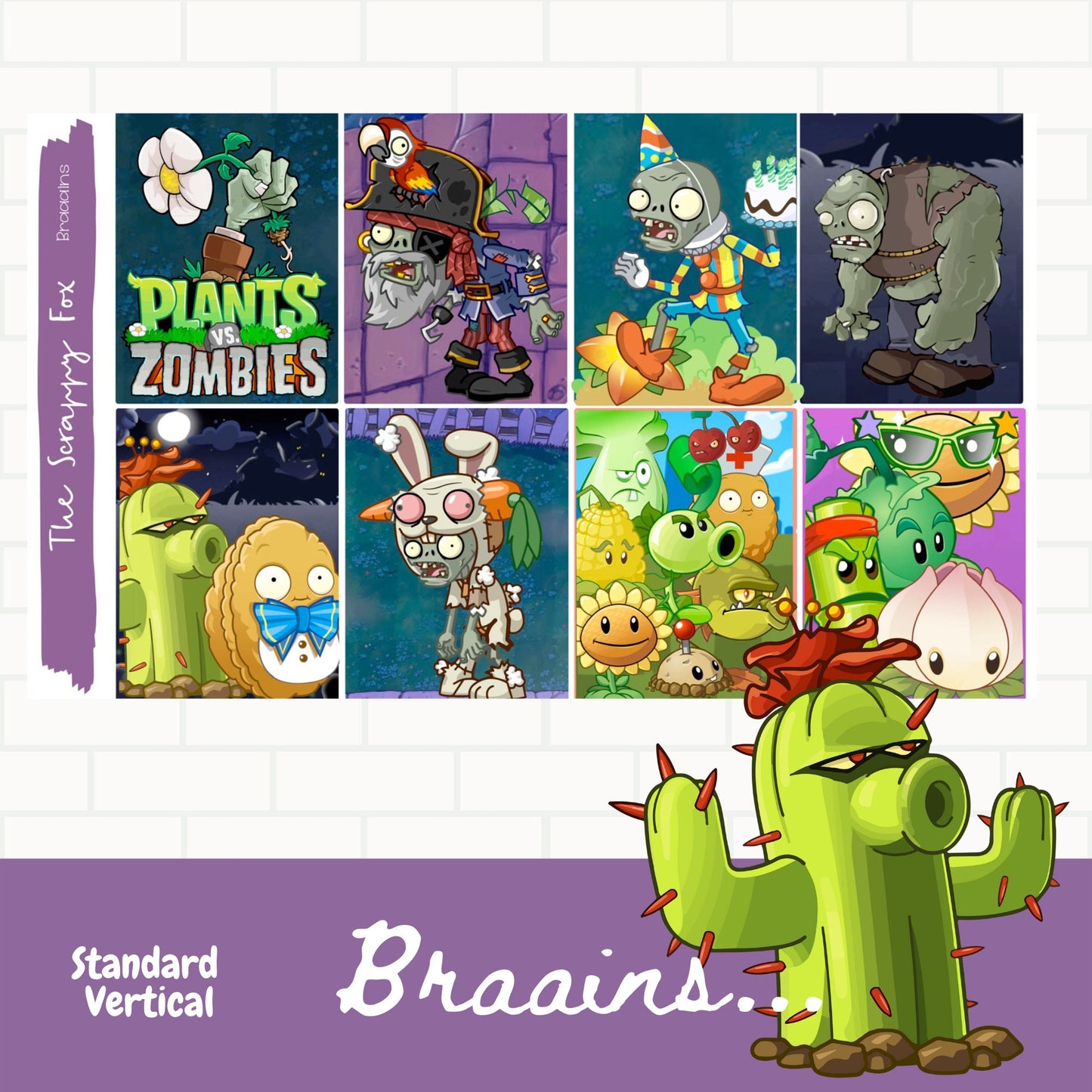 Braains Standard Vertical Weekly Sticker Kit