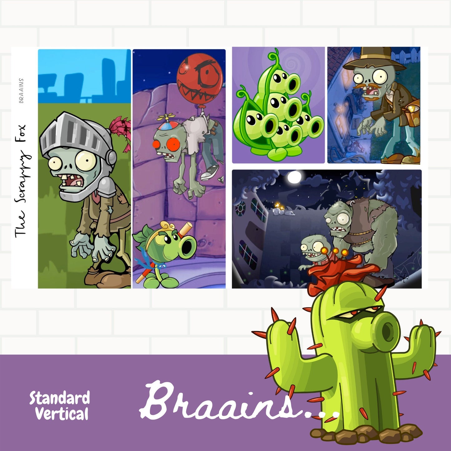 Braains Standard Vertical Weekly Sticker Kit