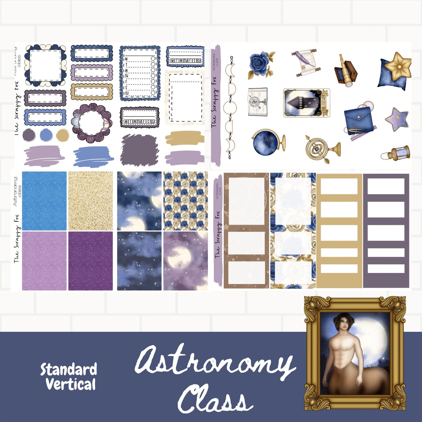 Astronomy Class Standard Vertical Weekly Sticker Kit