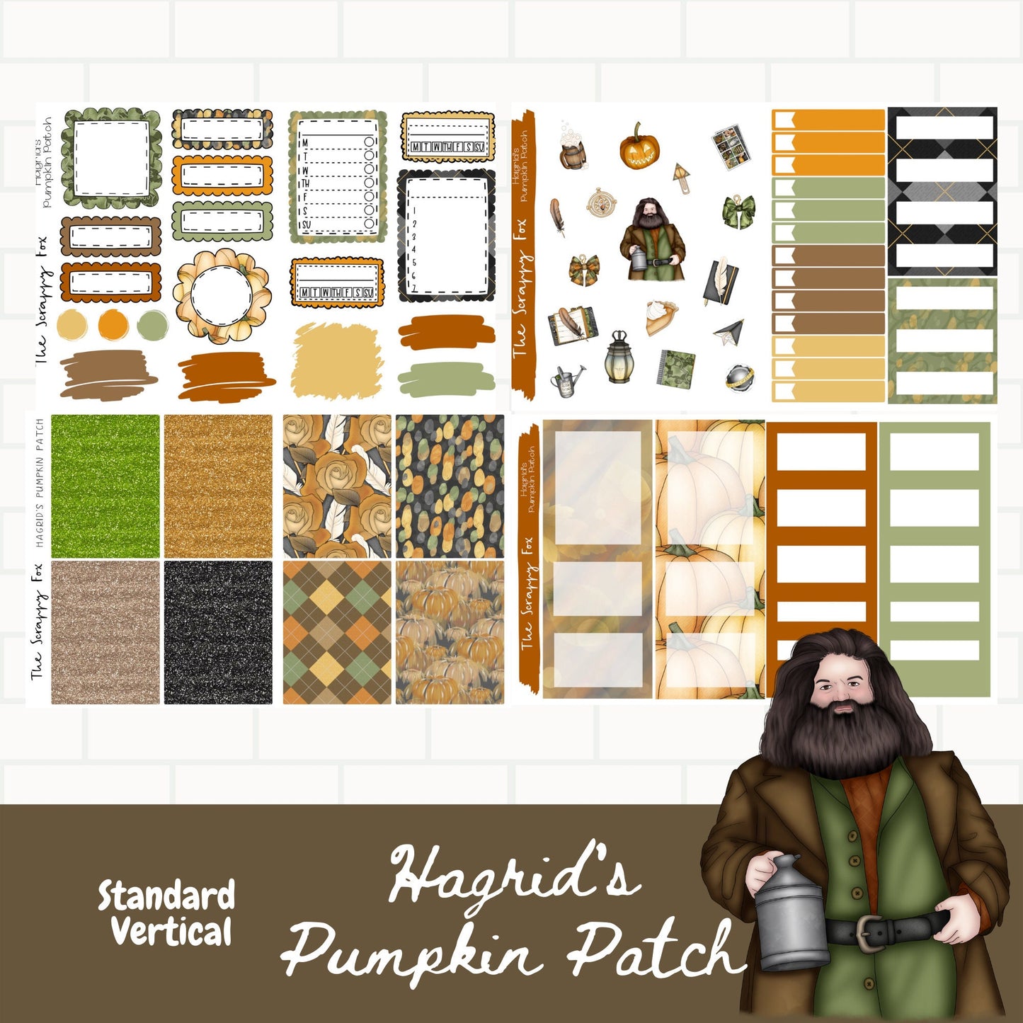 Keeper of the Keys Pumpkin Patch Standard Vertical Weekly Sticker Kit