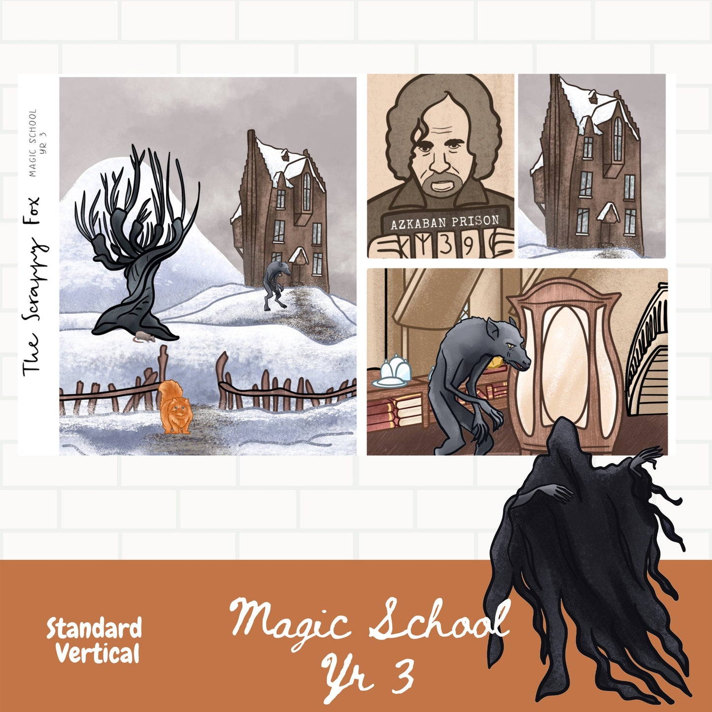 Magic School Year 3 Standard Vertical Weekly Sticker Kit