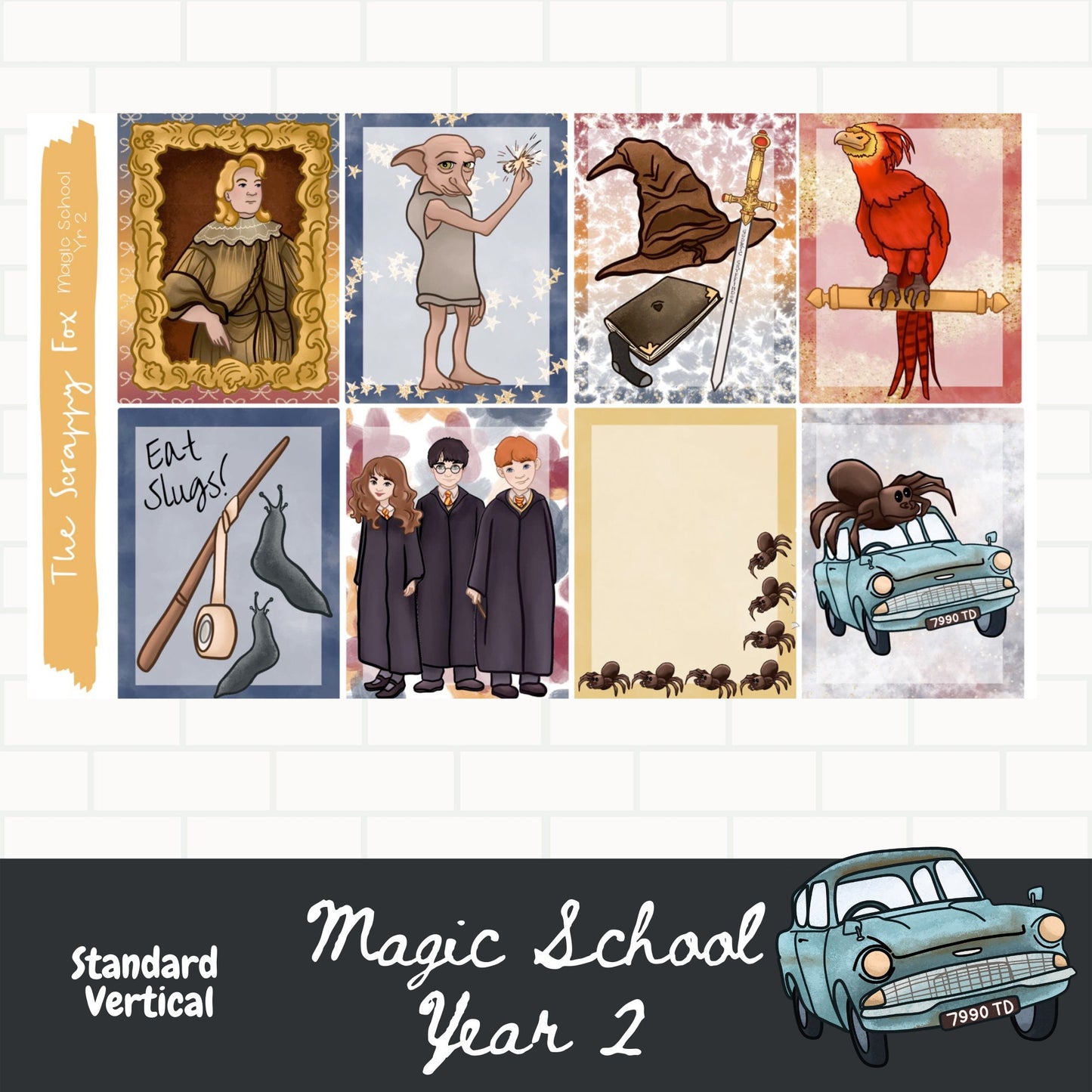Magic School Yr 2 Standard Vertical Weekly Sticker Kit