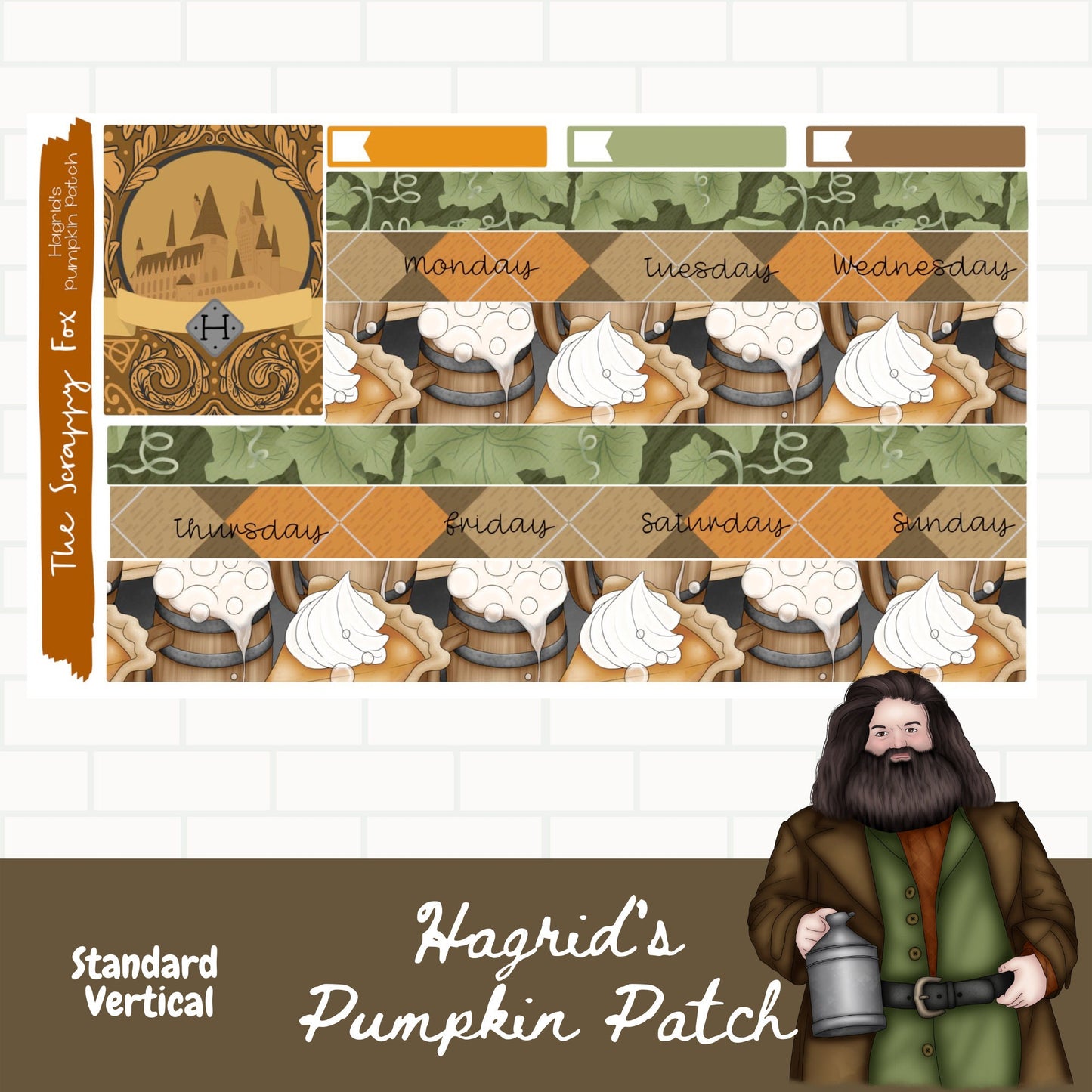 Keeper of the Keys Pumpkin Patch Standard Vertical Weekly Sticker Kit