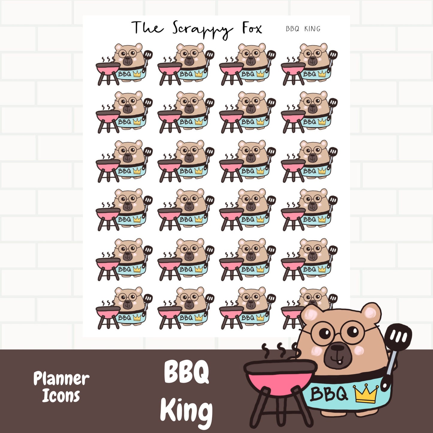 BBQ Doodle Planner Icons