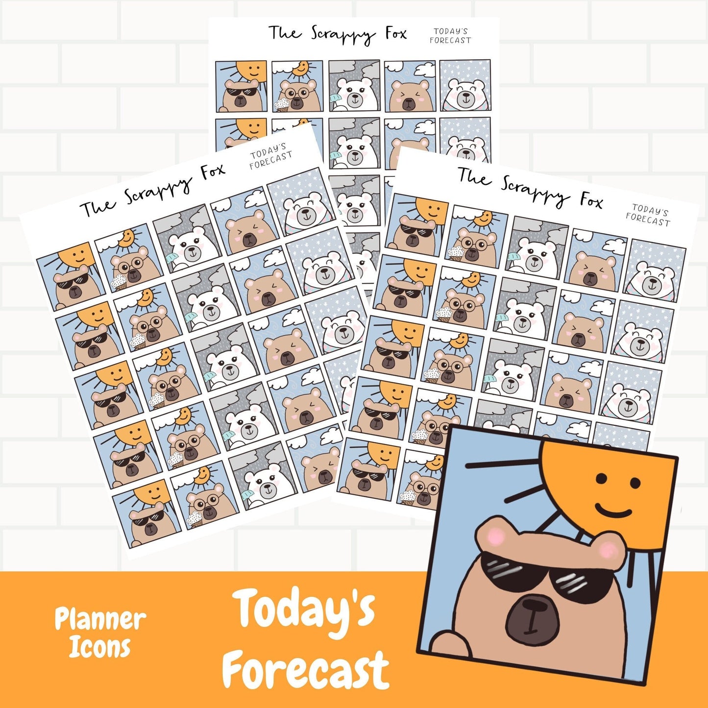 Today's Forecast Weather Planner Icons