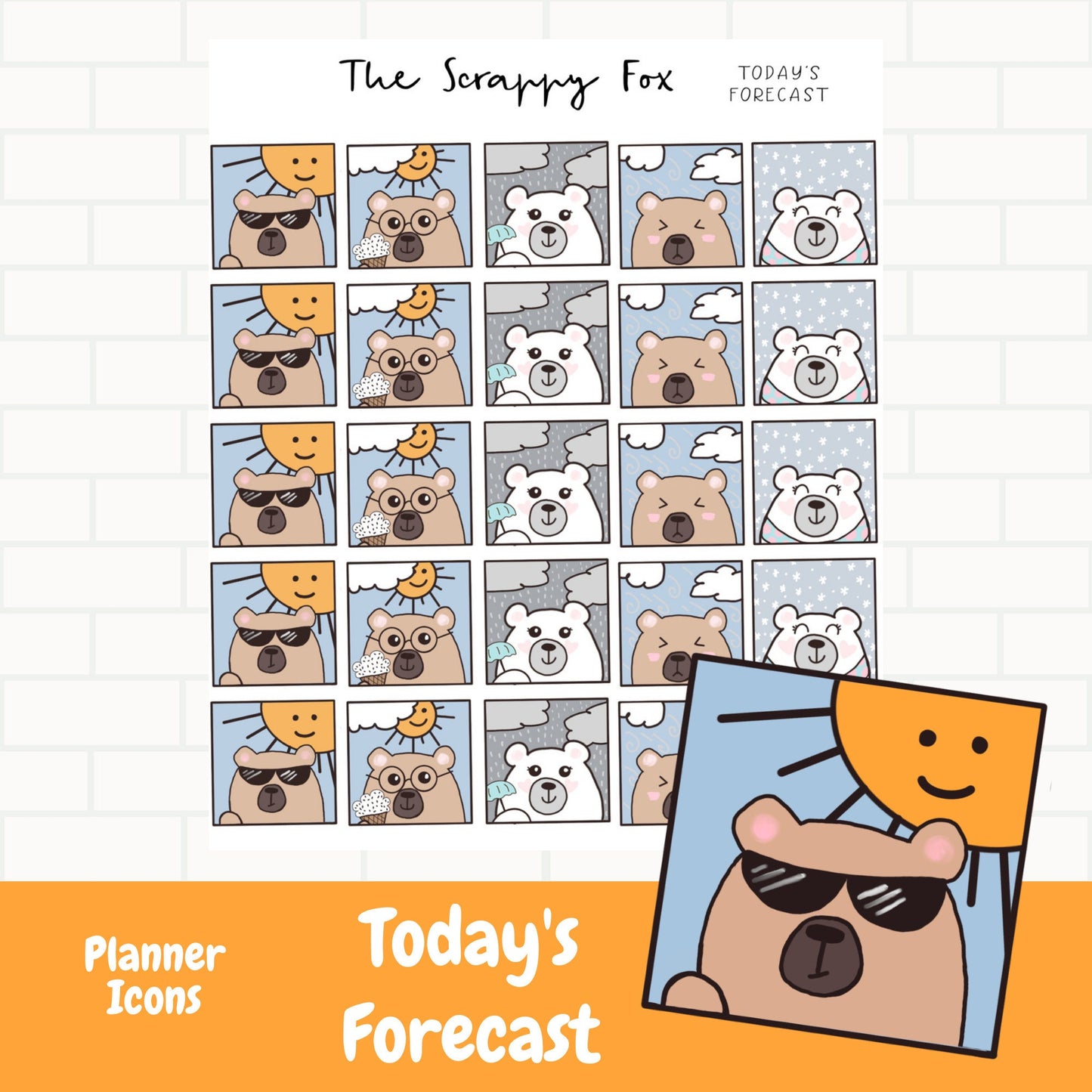 Today's Forecast Weather Planner Icons