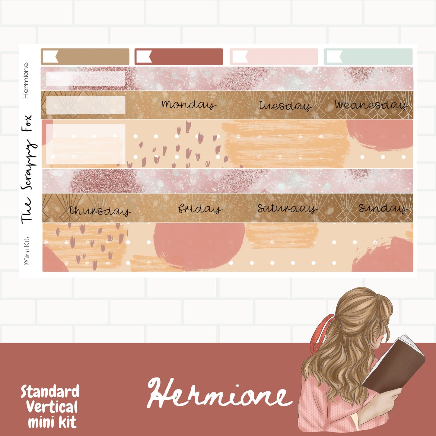 Hermione Standard Vertical Weekly Sticker Kit