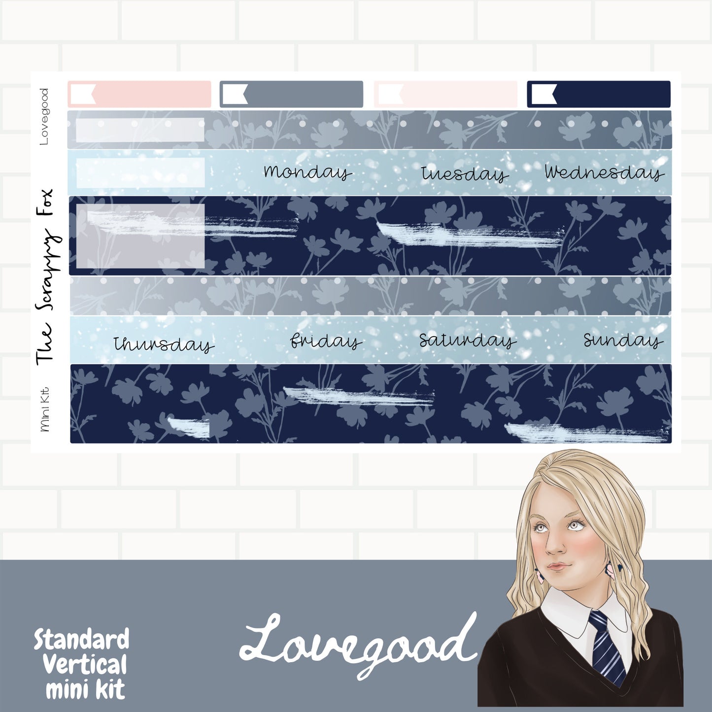 Lovegood Standard Vertical Weekly Sticker Kit