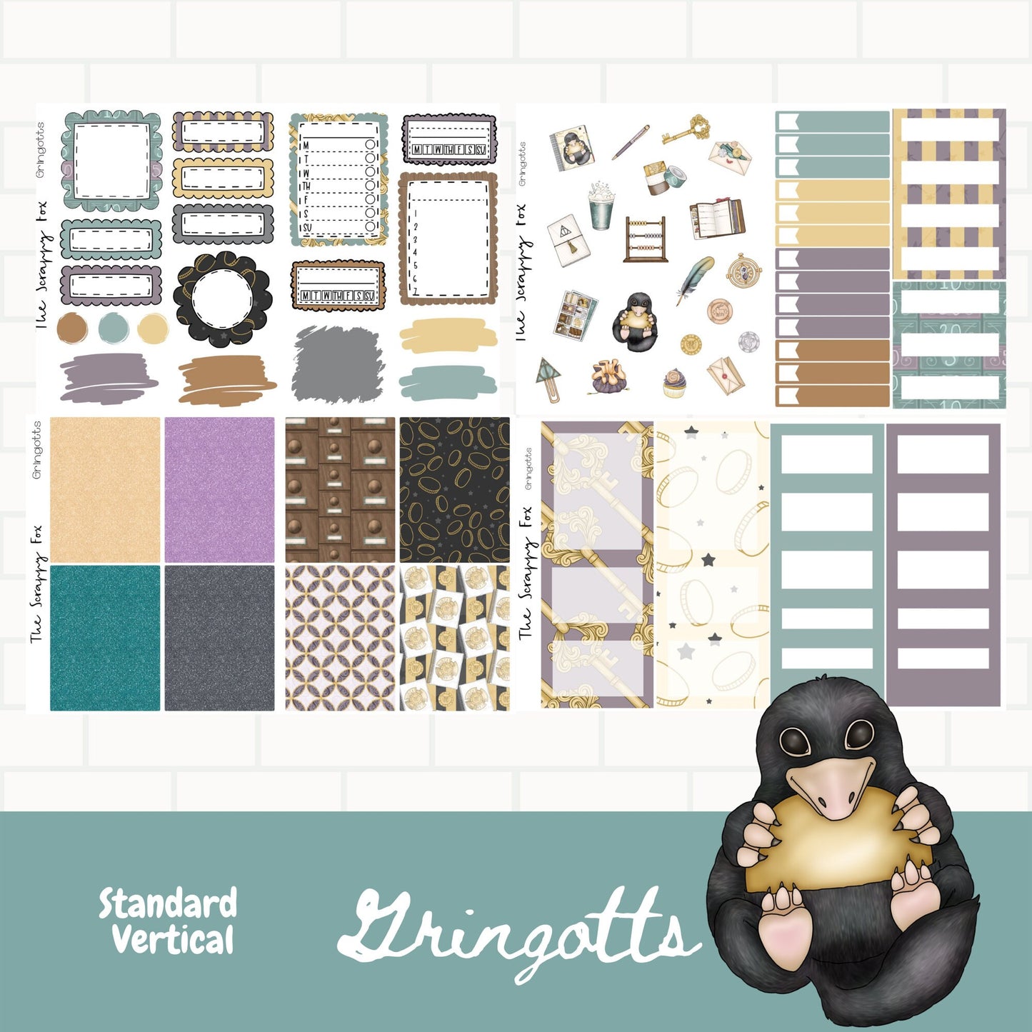 Wizard Bank Standard Vertical Weekly Sticker Kit