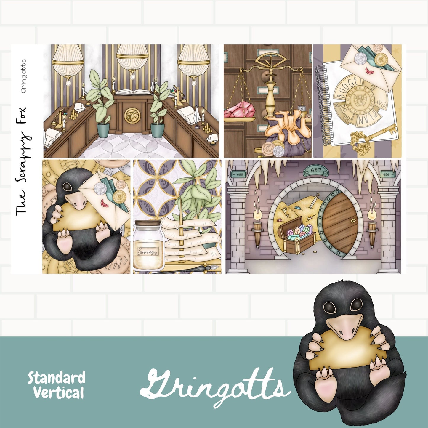 Wizard Bank Standard Vertical Weekly Sticker Kit