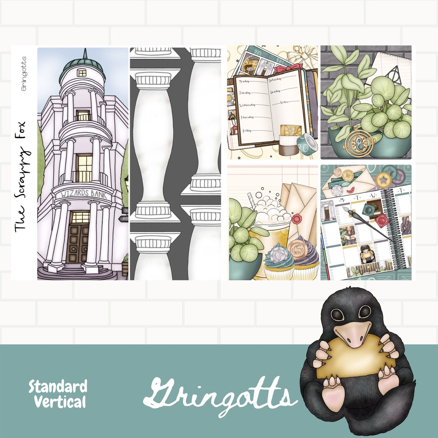 Wizard Bank Standard Vertical Weekly Sticker Kit